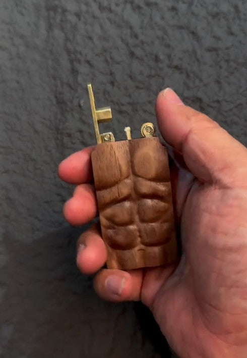 Handcrafted Wooden 6 Pack Abs Lighter