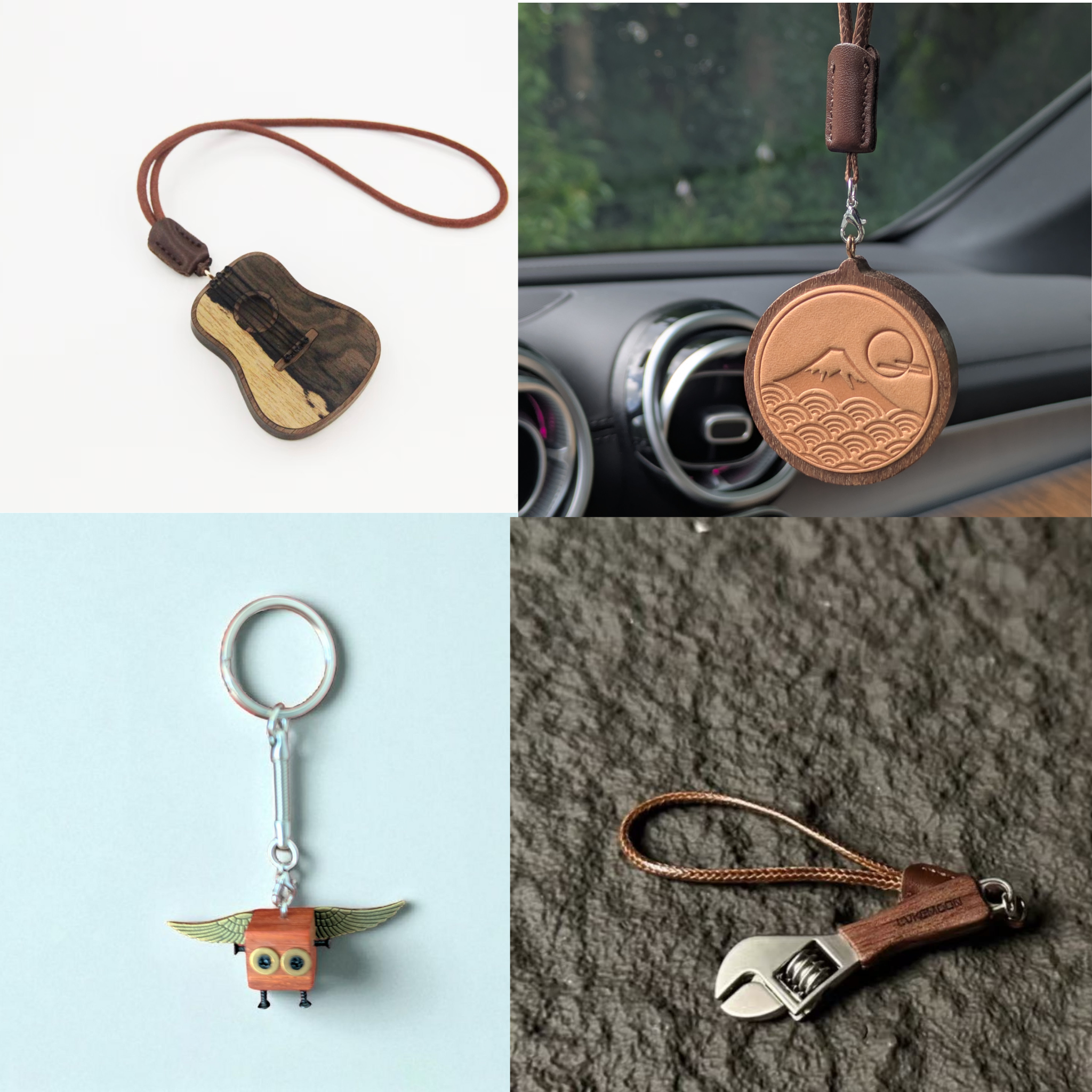 Handcrafted Wooden Keychains
