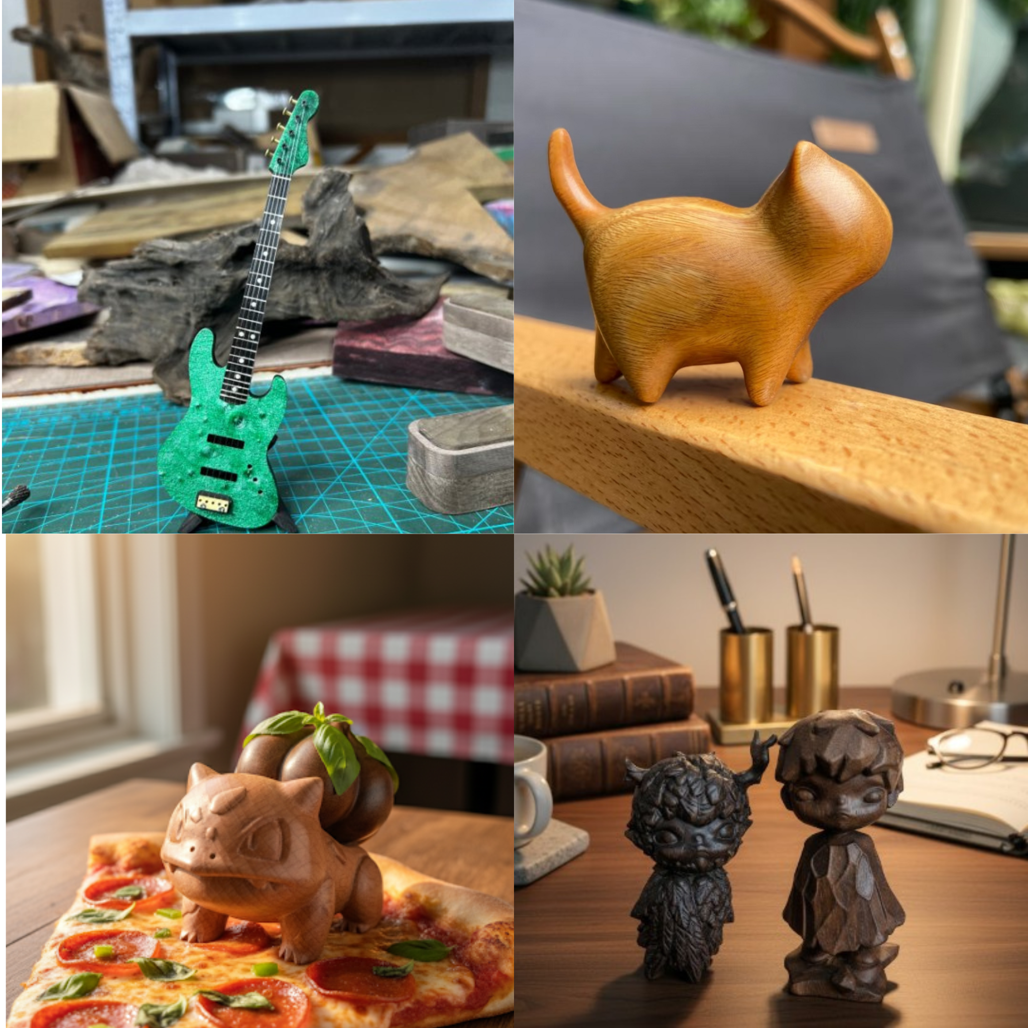Handcrafted Wooden Cute Figurines