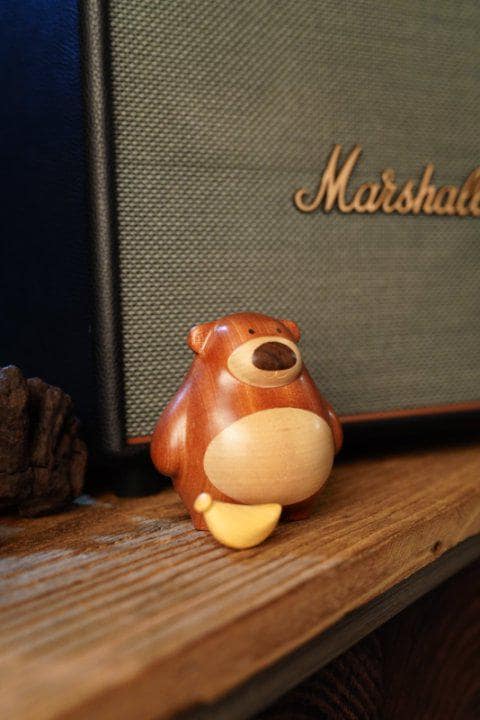 Wooden bear figurine 