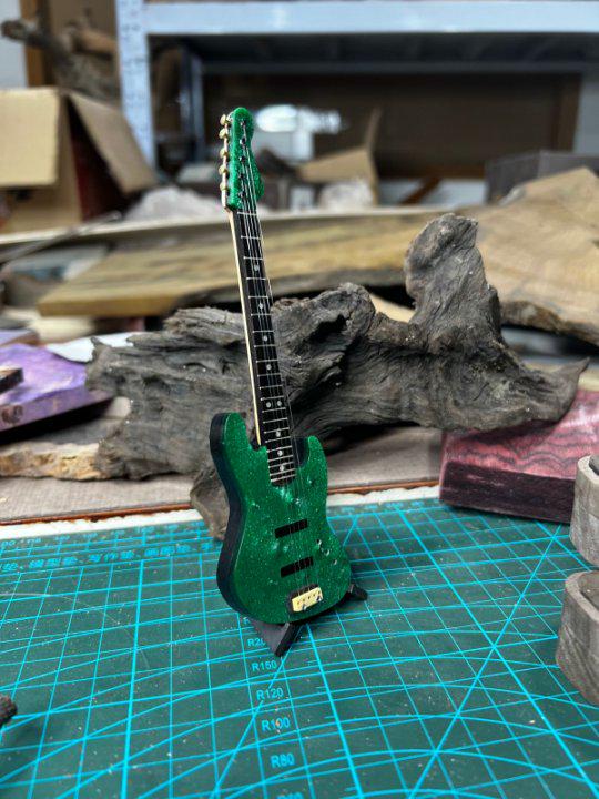 Green electric guitar 