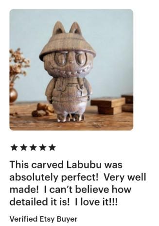 Handmade Wooden Bubu Buddy Detailed Carved | Unusual Collectible