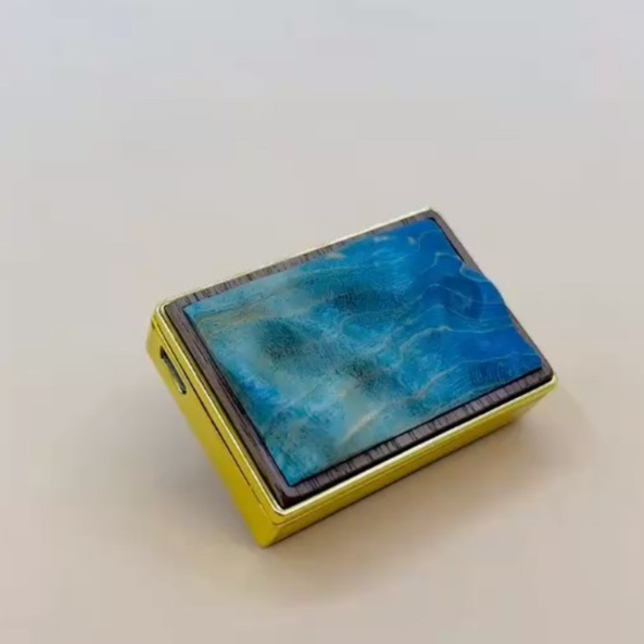 Handmade Wooden Ocean Blue Lighter