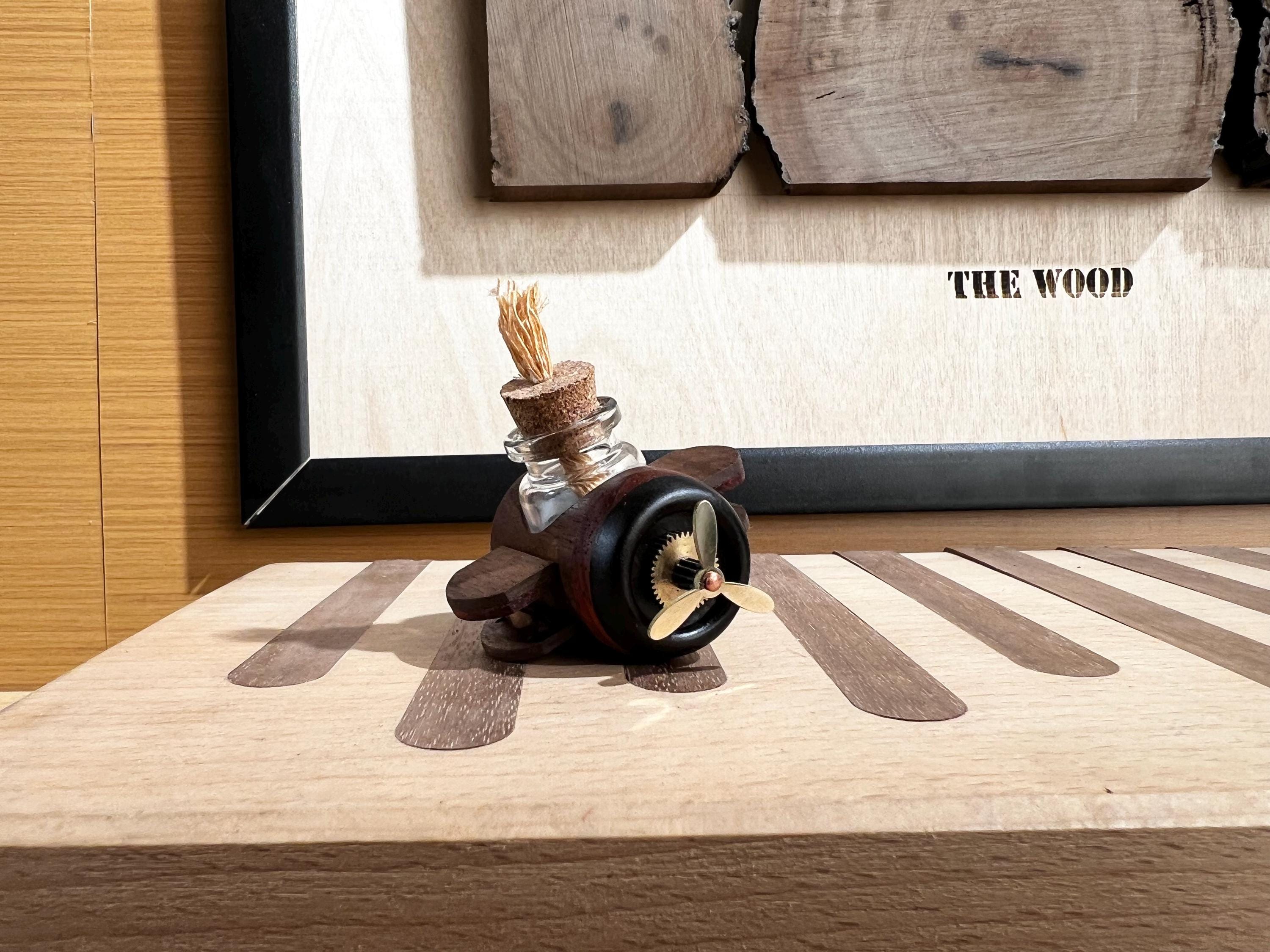 Mini Airplane Wooden Car Essential Oil Diffuser | Cute Car Accessory