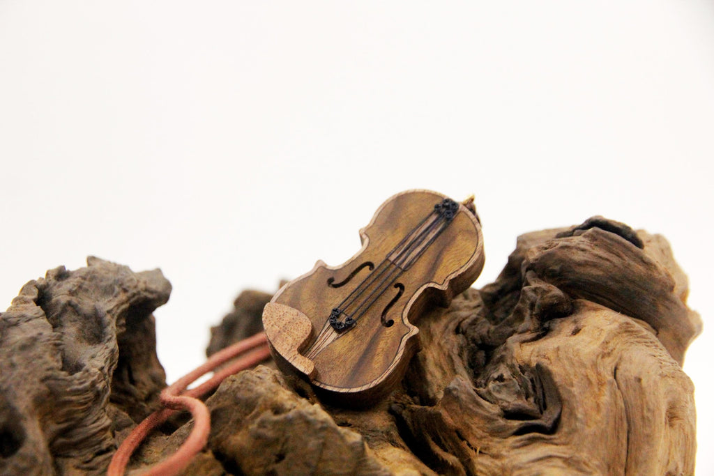 Handmade Wooden Mini Violin Charm | Gift For Music Lover Or Violinist