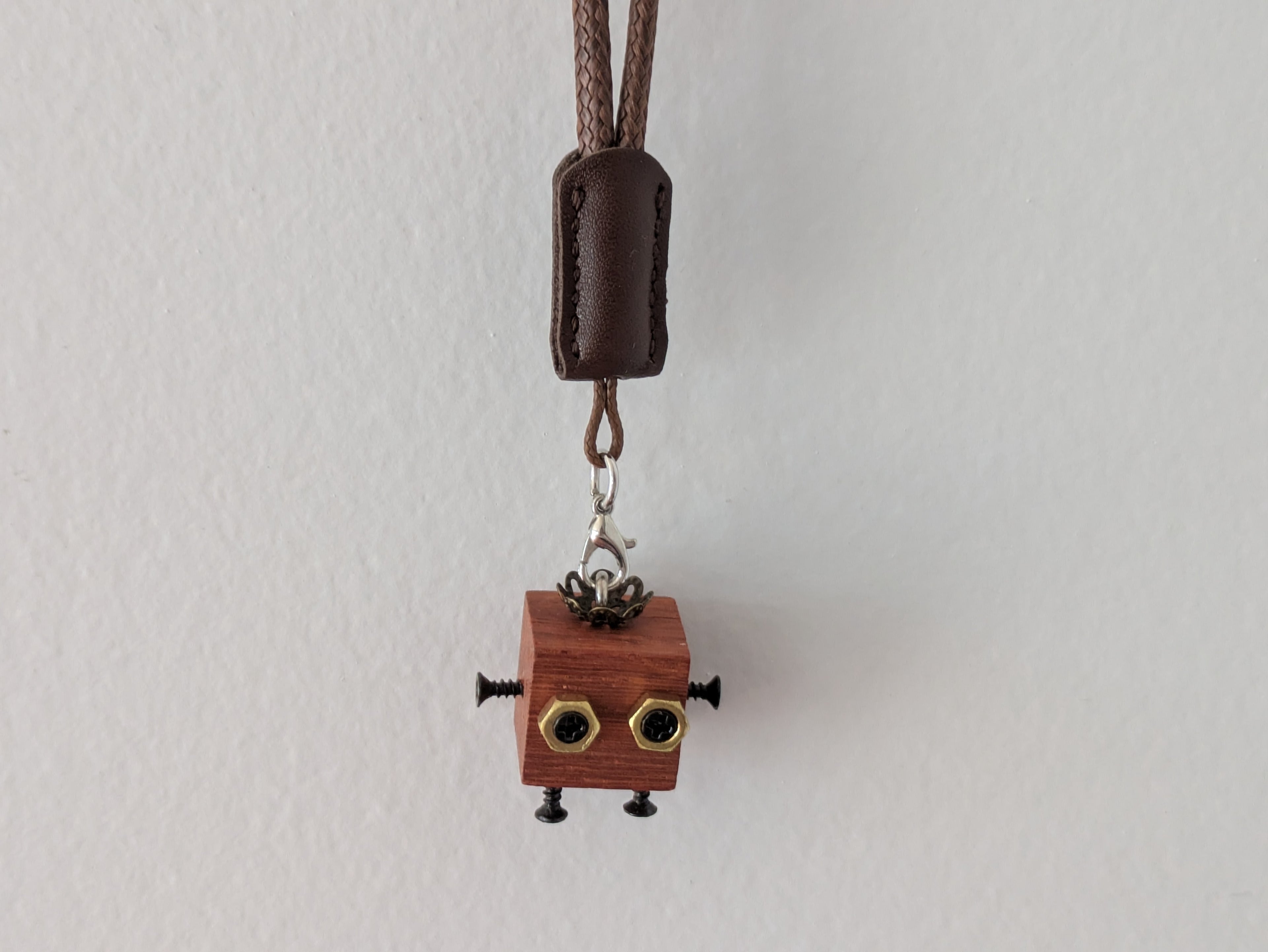 Mini Wooden Steampunk Mechanical Robot Keychain | Cute Gift For Him