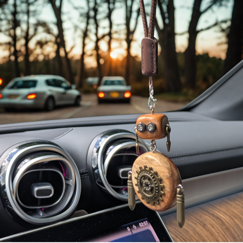 Mechanical Robot Car Rearview Mirror Accessory | Steampunk Style Bag Charm