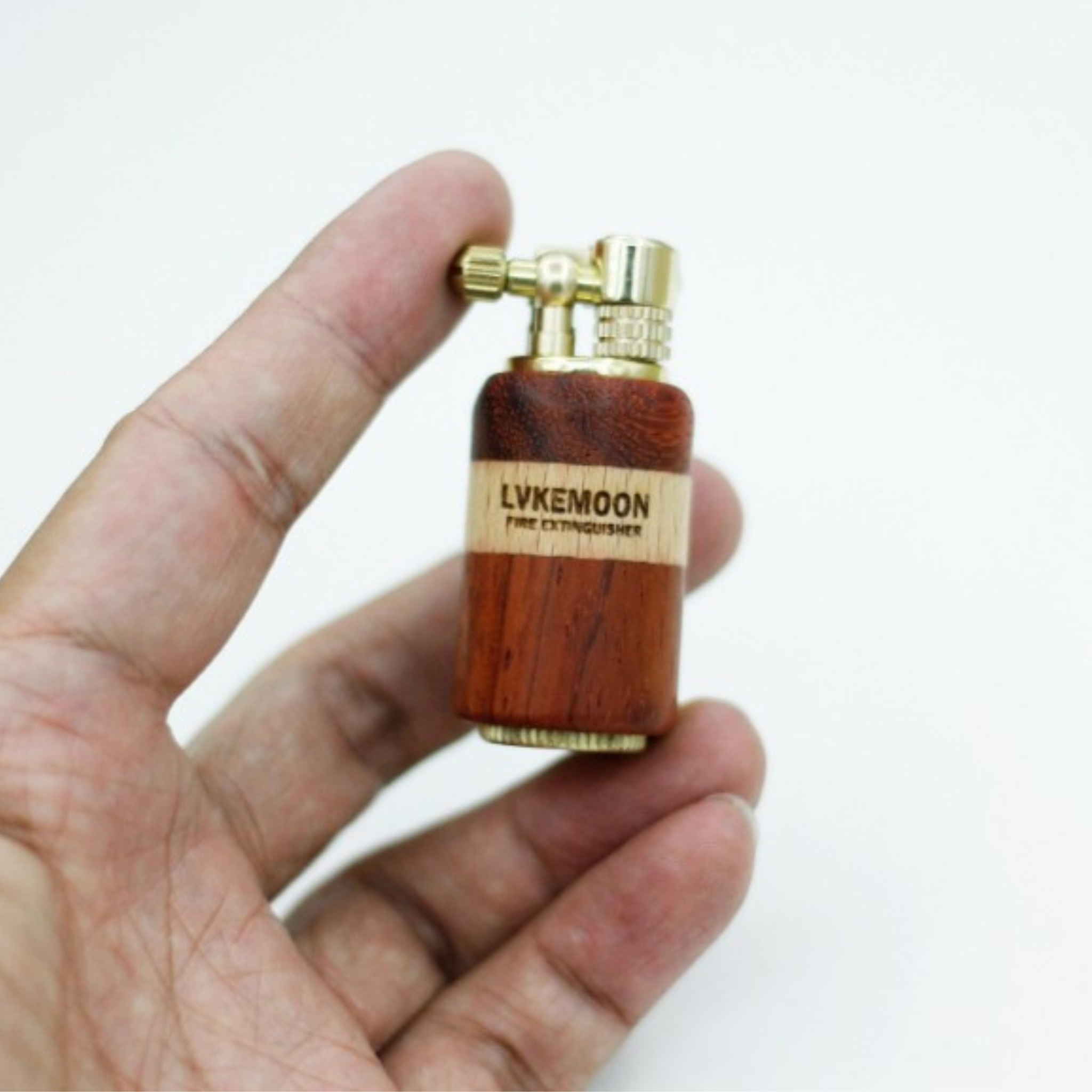 Handcrafted Wooden Fire Extinguisher Lighter 