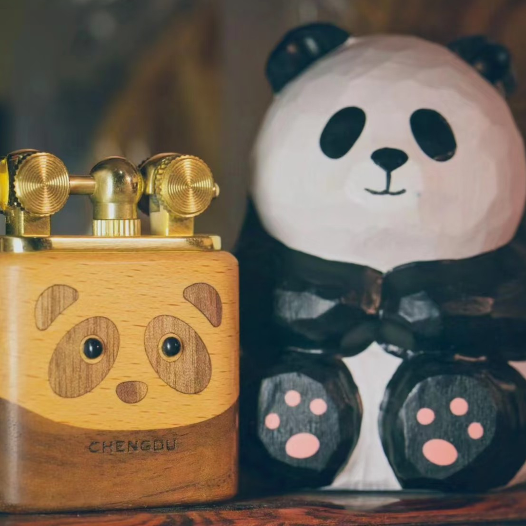 Handcrafted Wooden Cute Giant Panda Lighter