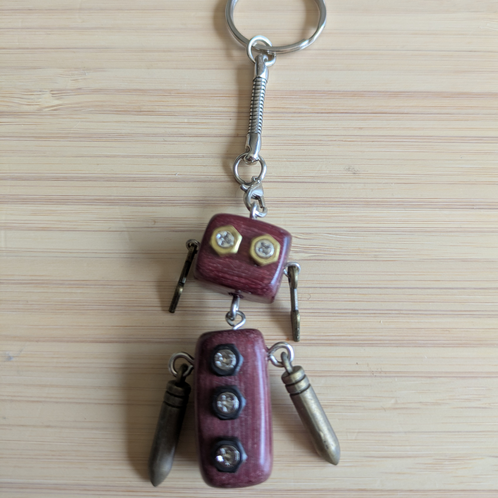 Mechanical Robot Car Rearview Mirror Accessory | Steampunk Style Bag Charm