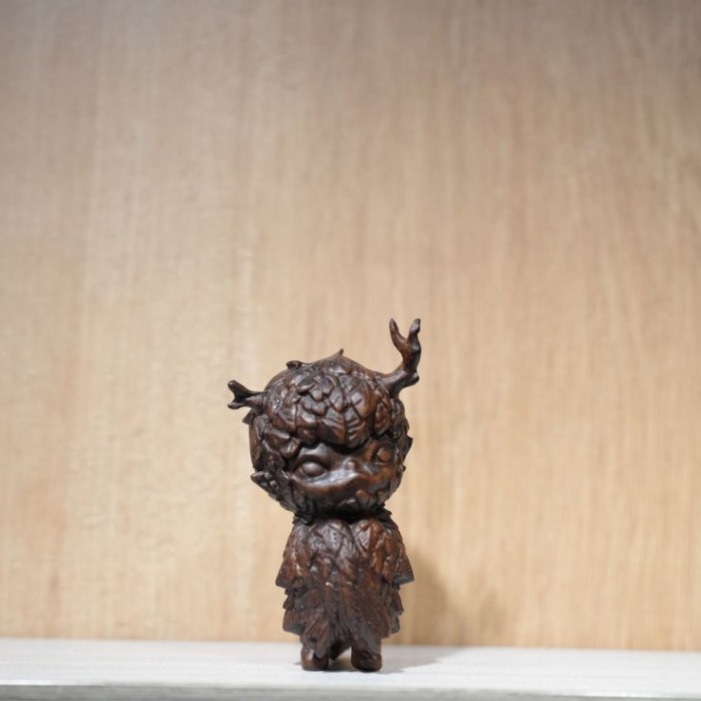 Handmade Wooden Feather Hirono Xiaoye Figurine