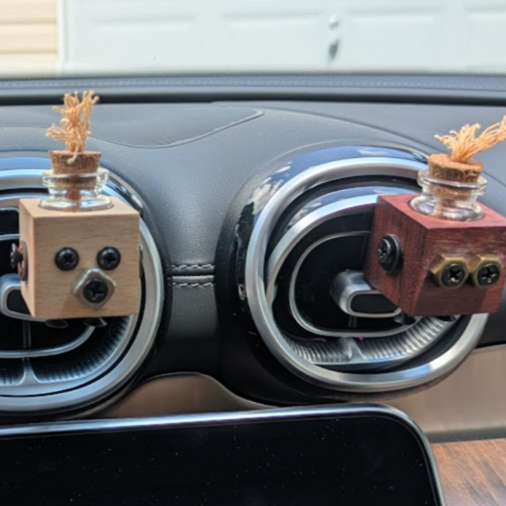 Wooden Steampunk Robot Car Essential Oils Diffuser | Car Accessory