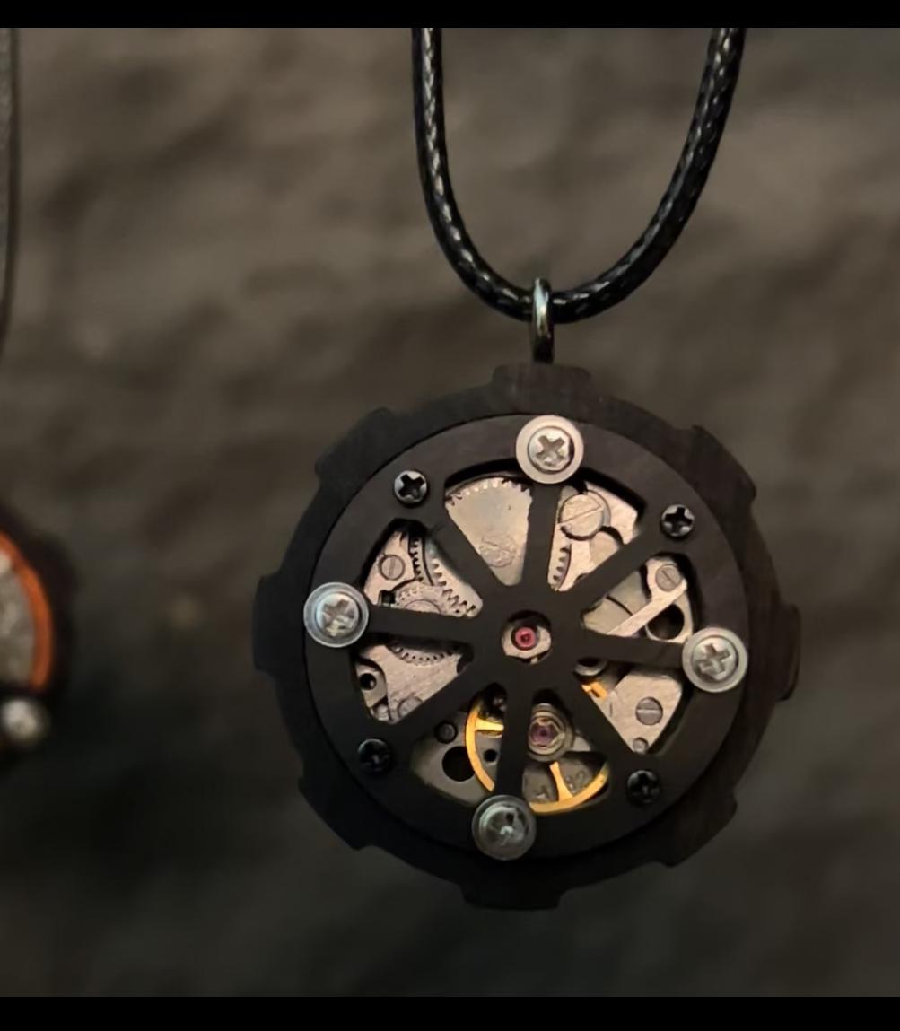 Wooden Industrial Punk Style Car Charm | Unique Gift For Boyfriend