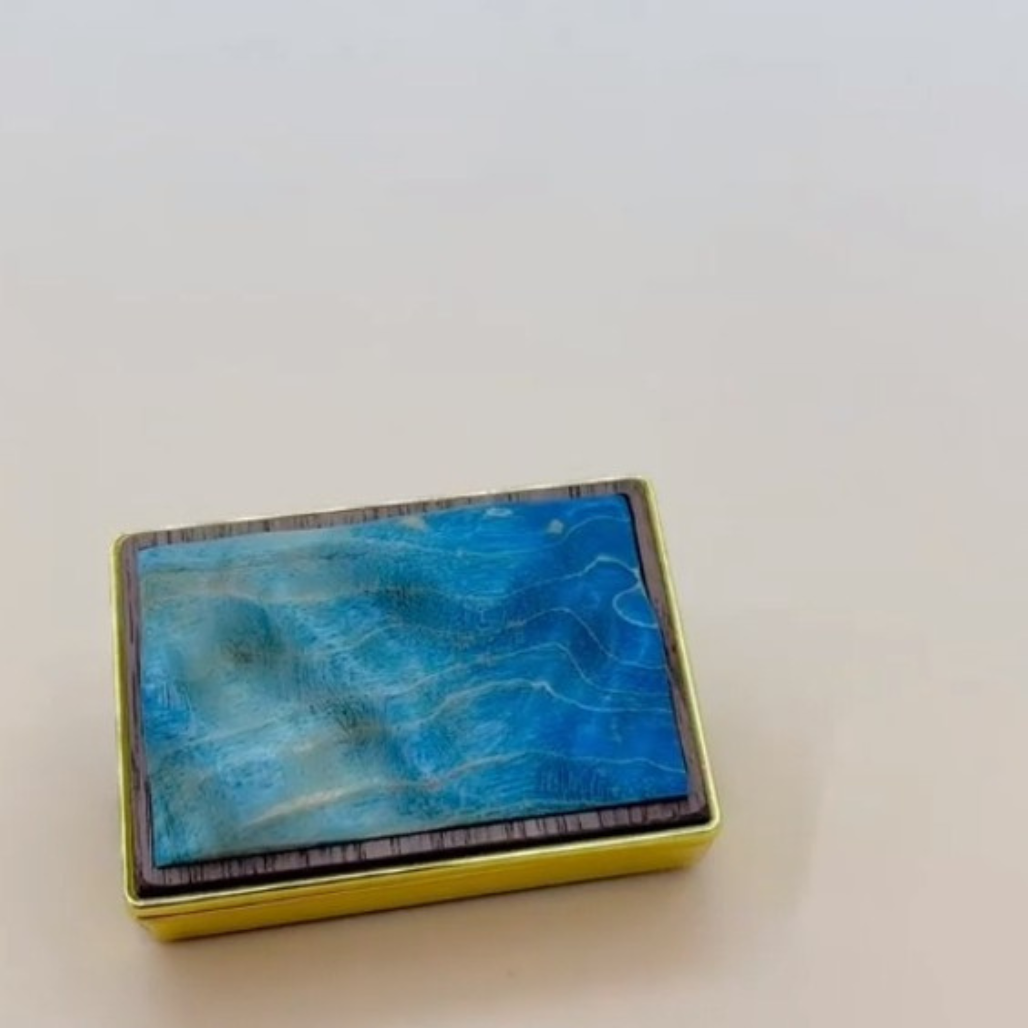 Handmade Wooden Ocean Blue Lighter
