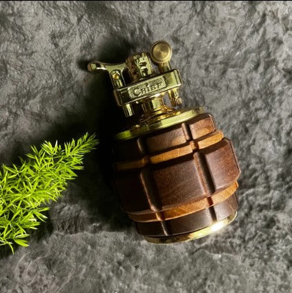 Handmade Wooden Grenade Shape Lighter 