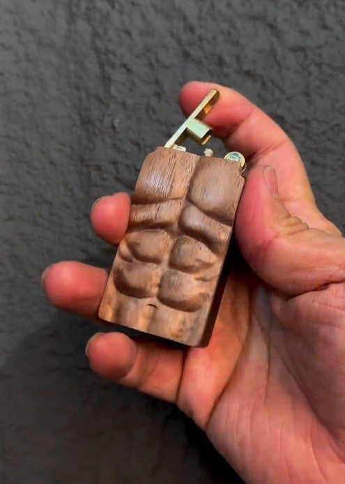 Handcrafted Wooden 6 Pack Abs Lighter