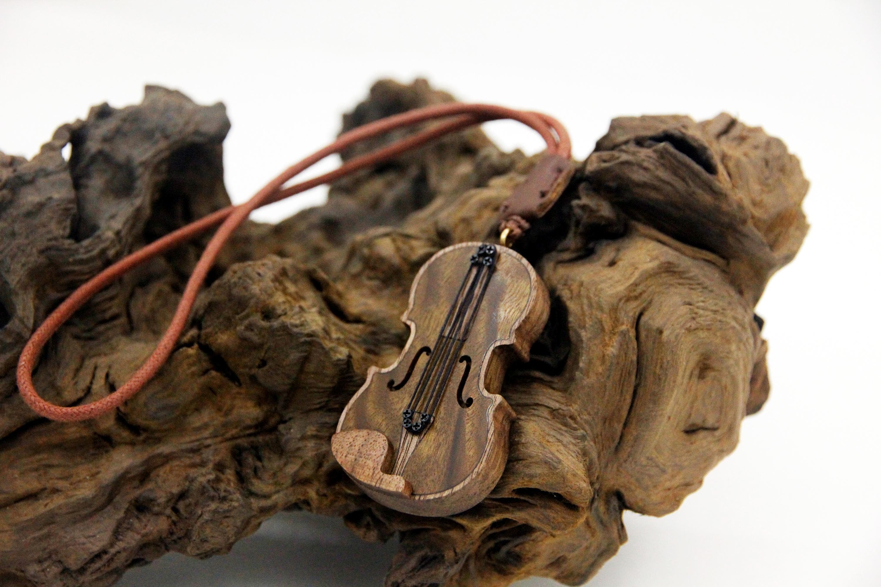 Handmade Wooden Mini Violin Charm | Gift For Music Lover Or Violinist
