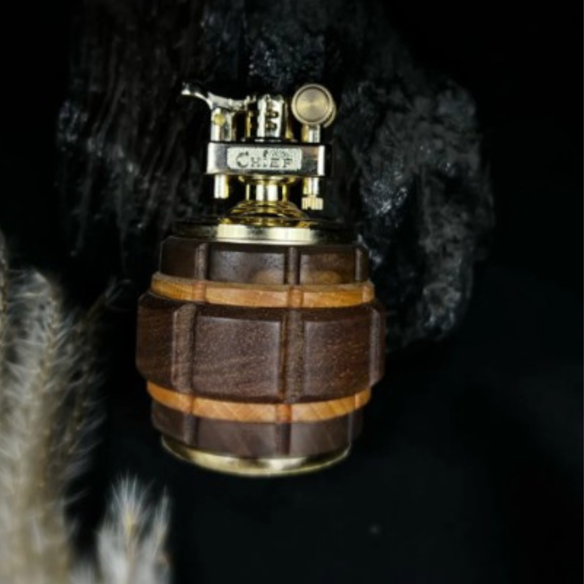 Handmade Wooden Grenade Shape Lighter