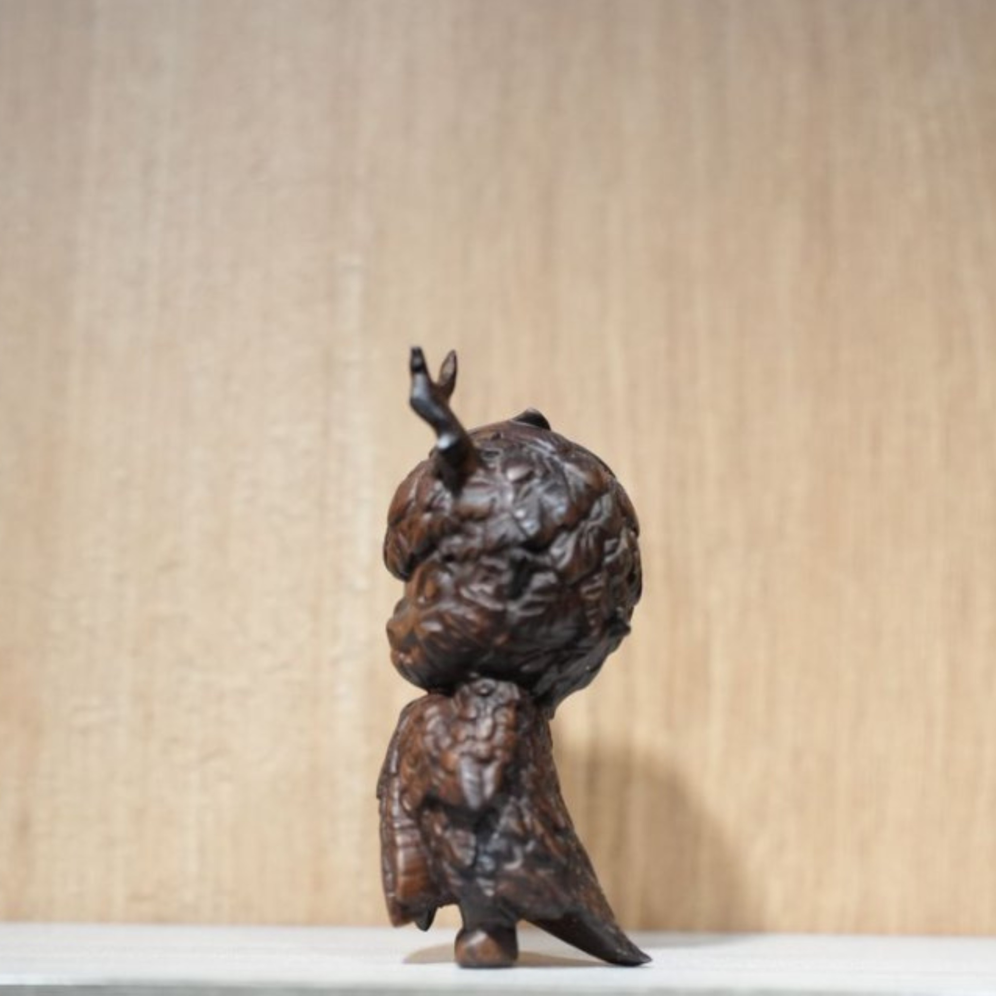 Handmade Wooden Feather Hirono Xiaoye Figurine