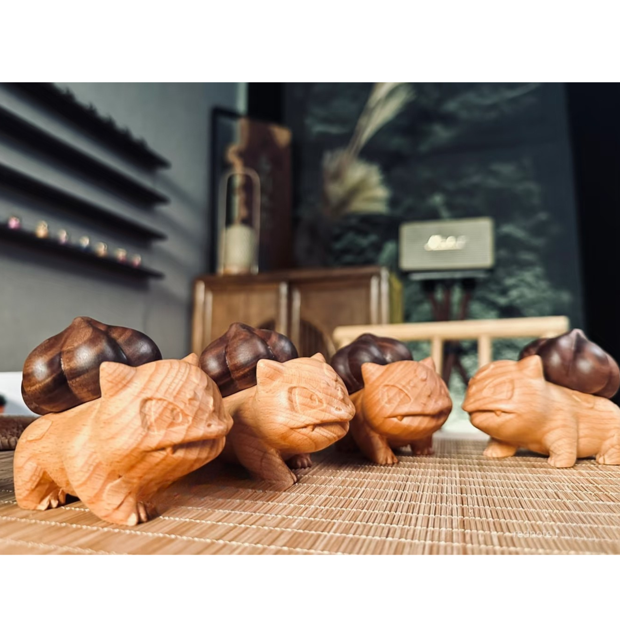 Handmade Wooden Bulbasaur Planter Monster