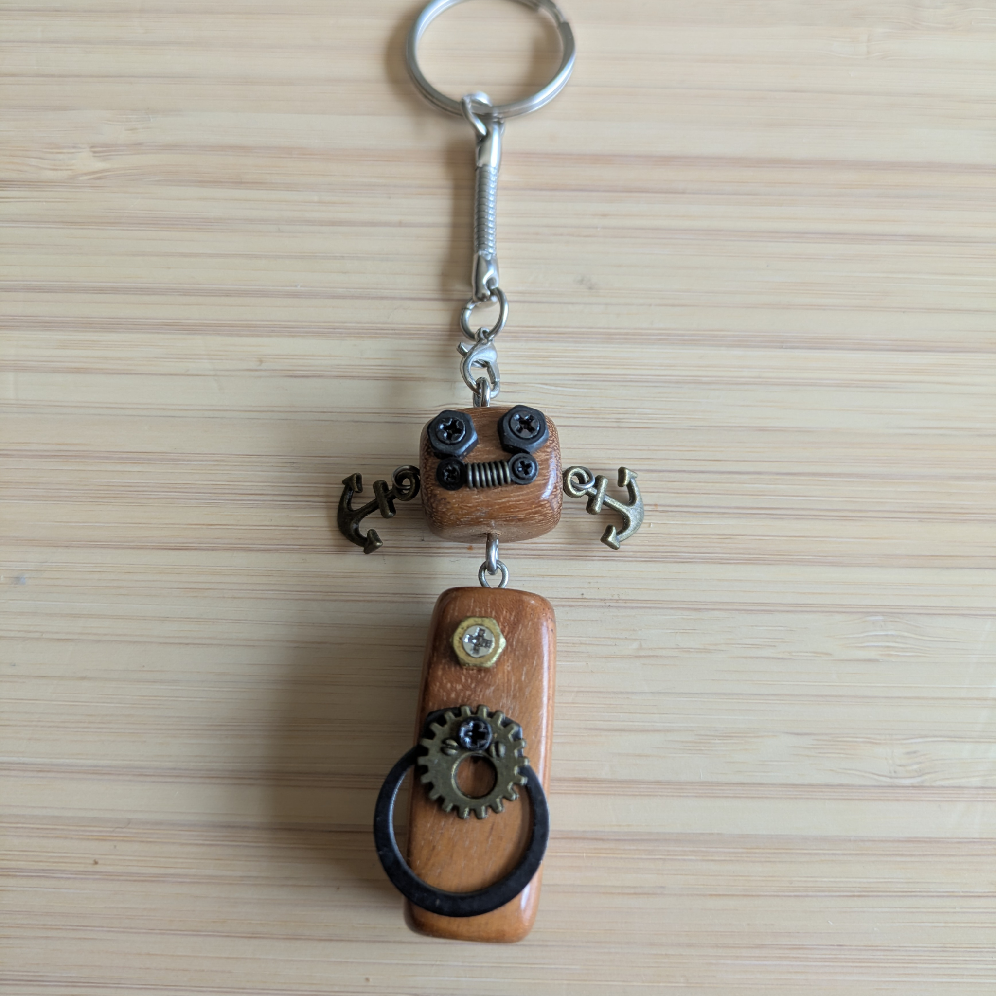 Mechanical Robot Car Rearview Mirror Accessory | Steampunk Style Bag Charm