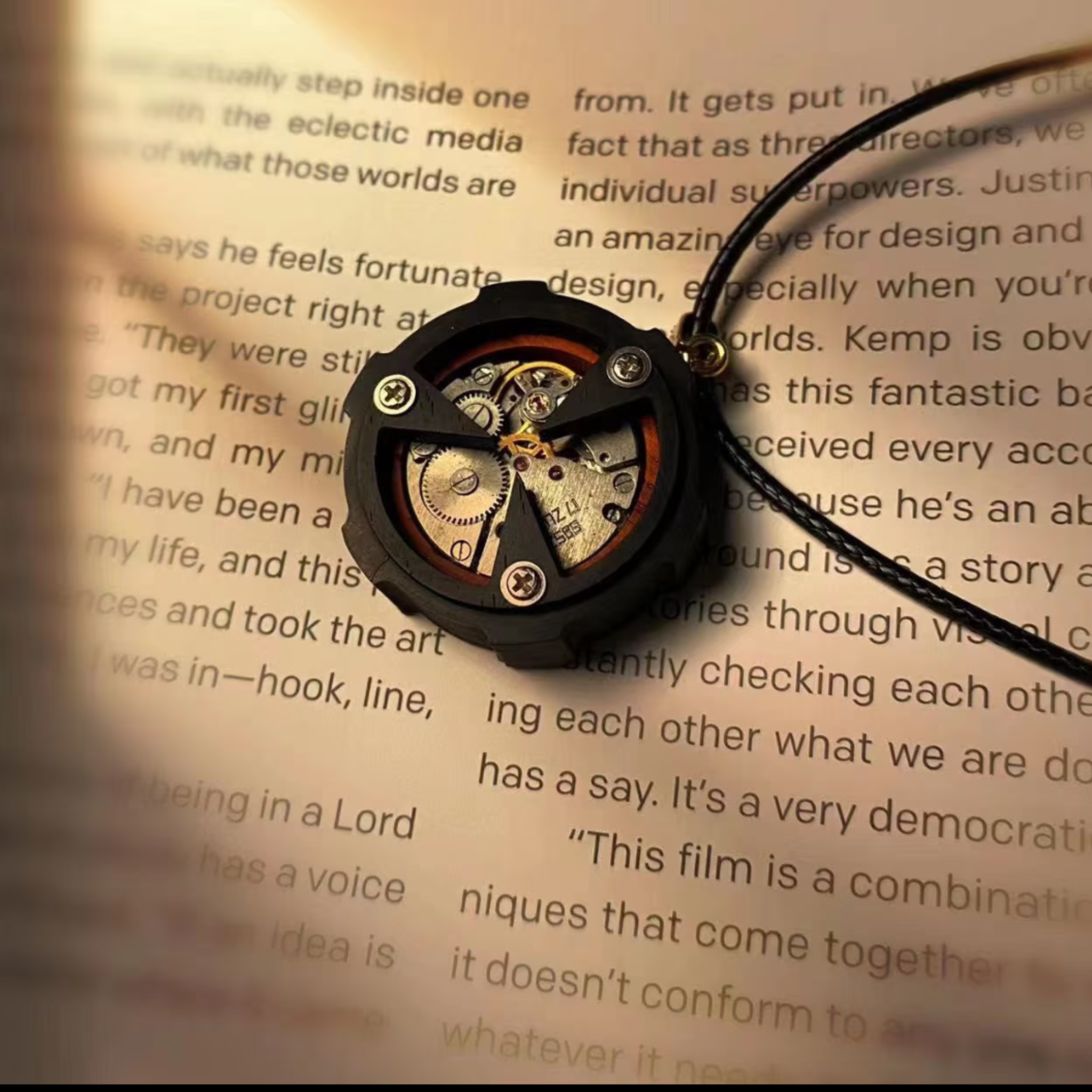 Wooden Industrial Punk Style Car Charm | Unique Gift For Boyfriend