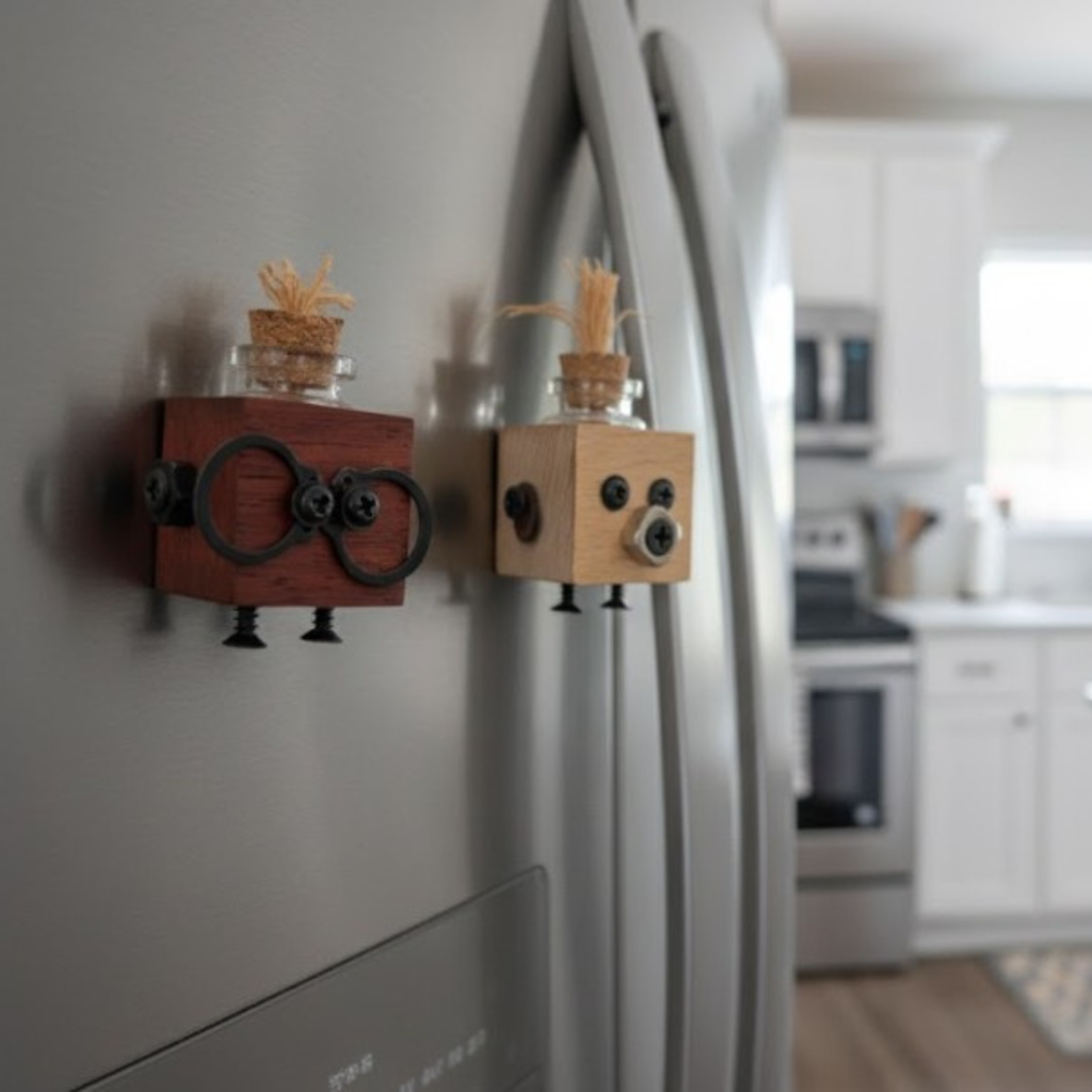 Wooden Steampunk Robot Car Essential Oils Diffuser | Car Accessory