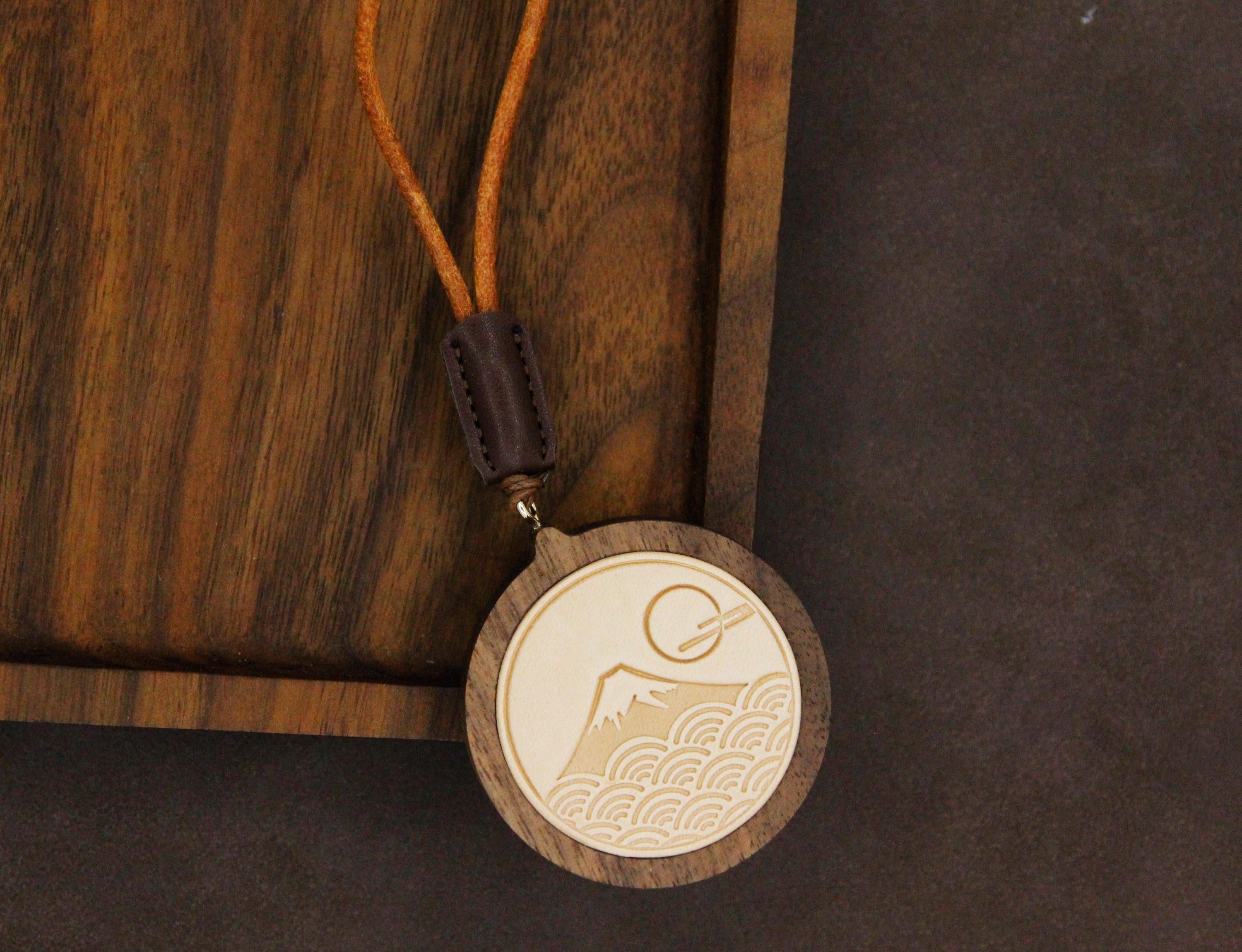 Handmade Japan Fuji Mountain Wooden Car Charm | Minimalist Gift