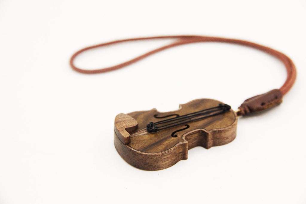 Handmade Wooden Mini Violin Charm | Gift For Music Lover Or Violinist