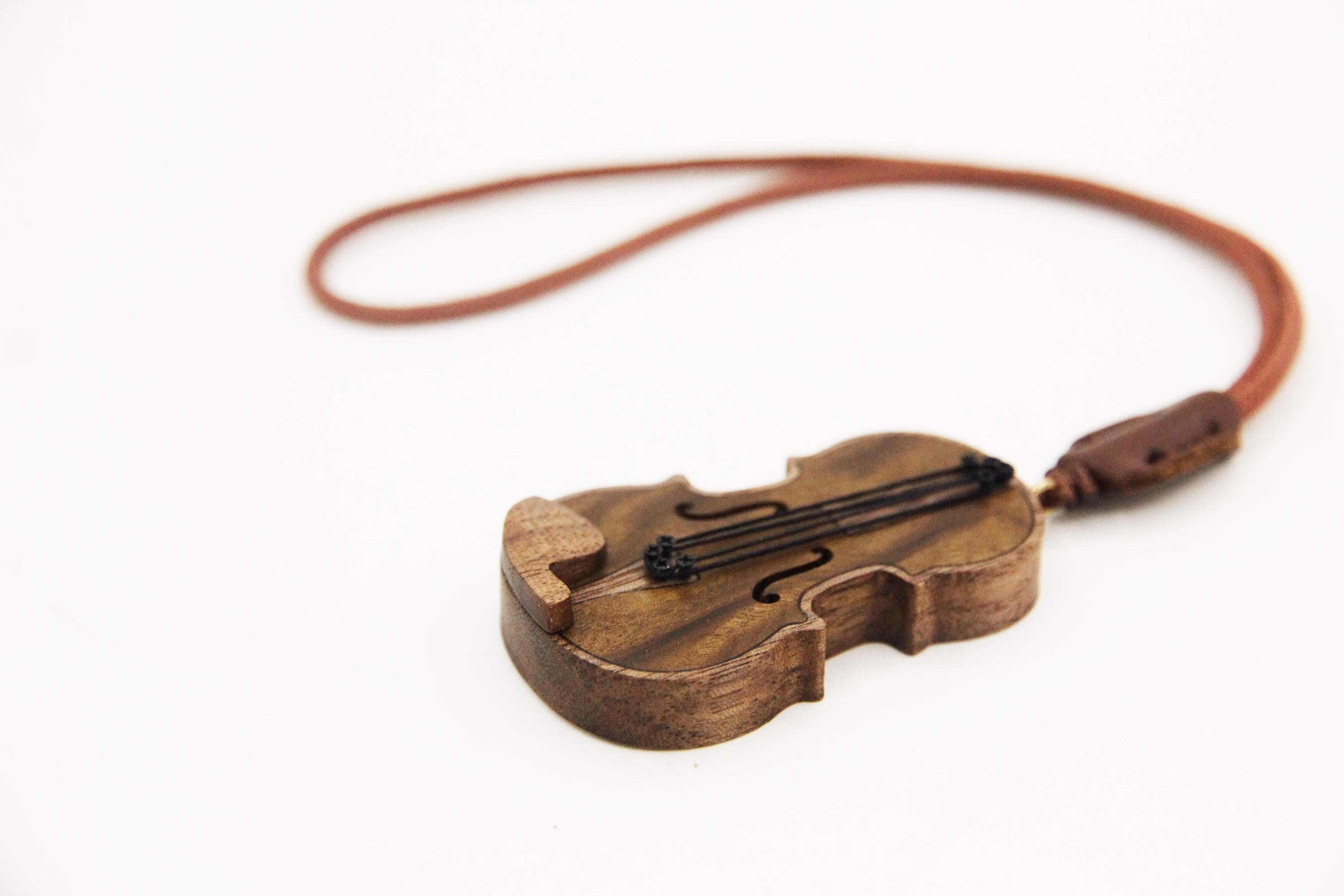 Handmade Wooden Mini Violin Charm | Gift For Music Lover Or Violinist