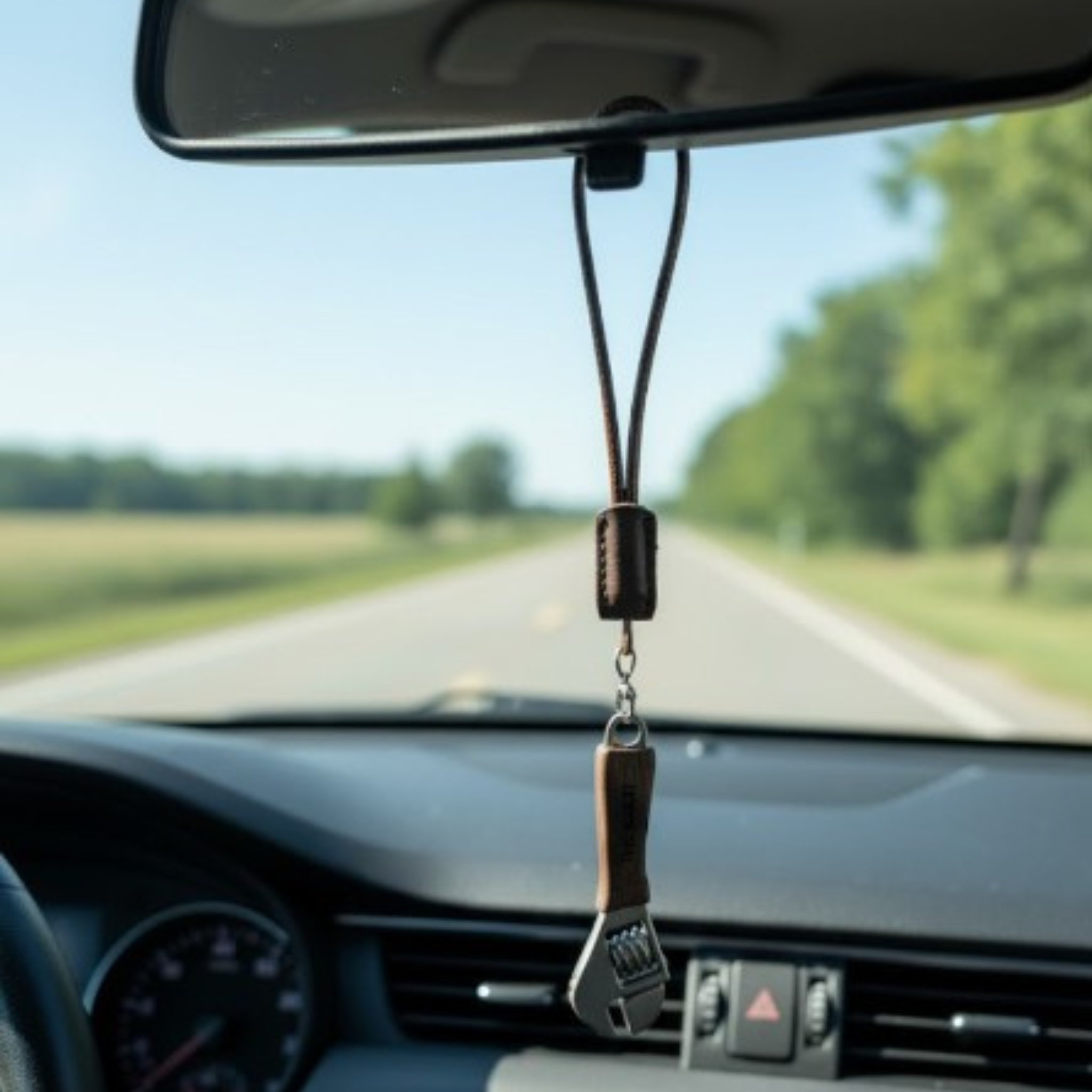 Handmade Wooden Miniature Wrench Keychain | Quirky Desk Accessory