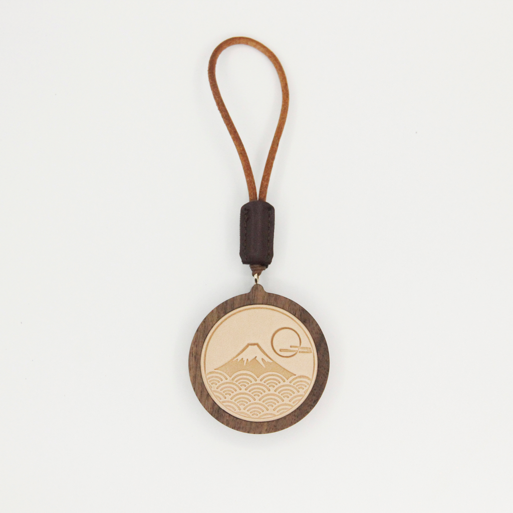 Handmade Japan Fuji Mountain Wooden Car Charm | Minimalist Gift