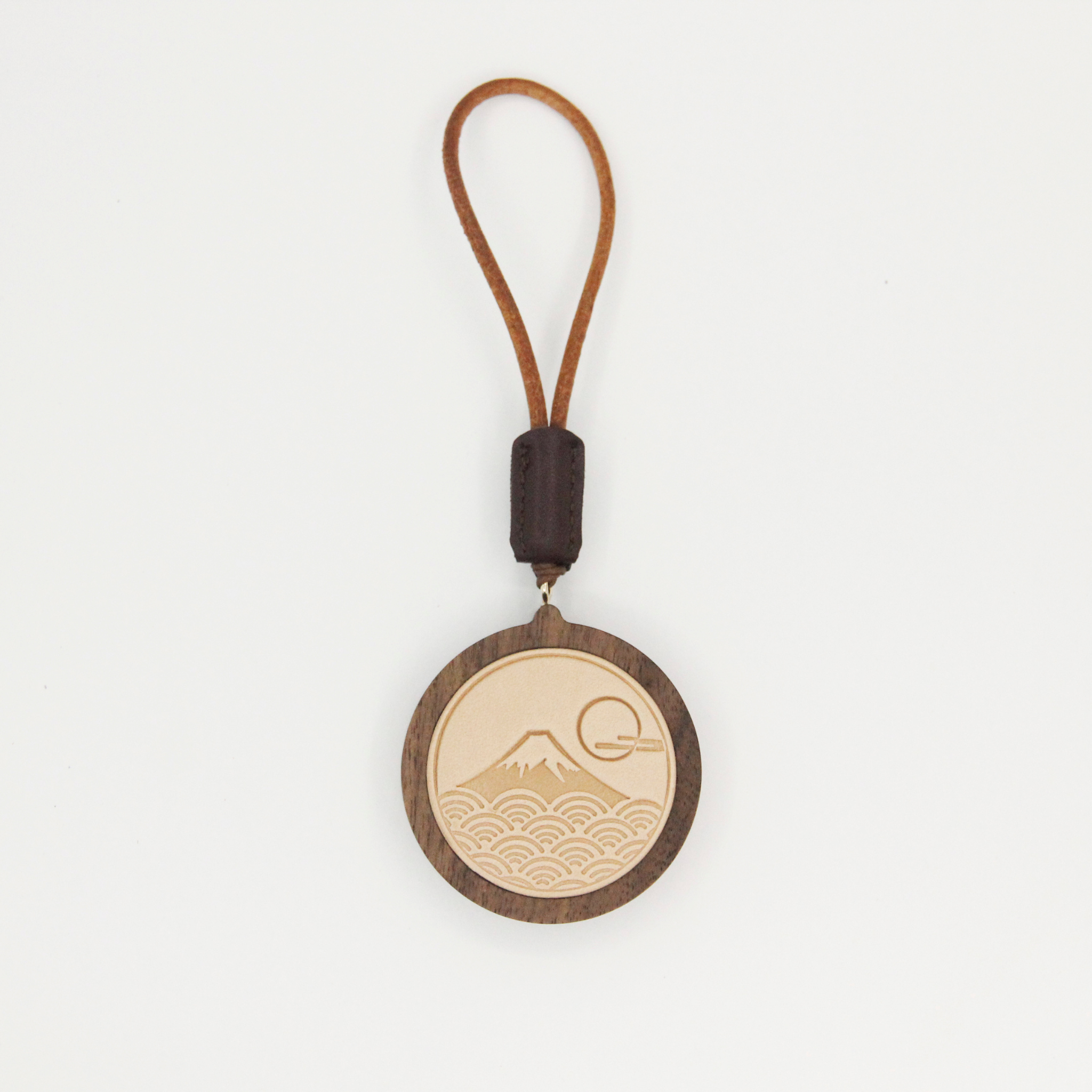 Handmade Japan Fuji Mountain Wooden Car Charm | Minimalist Gift