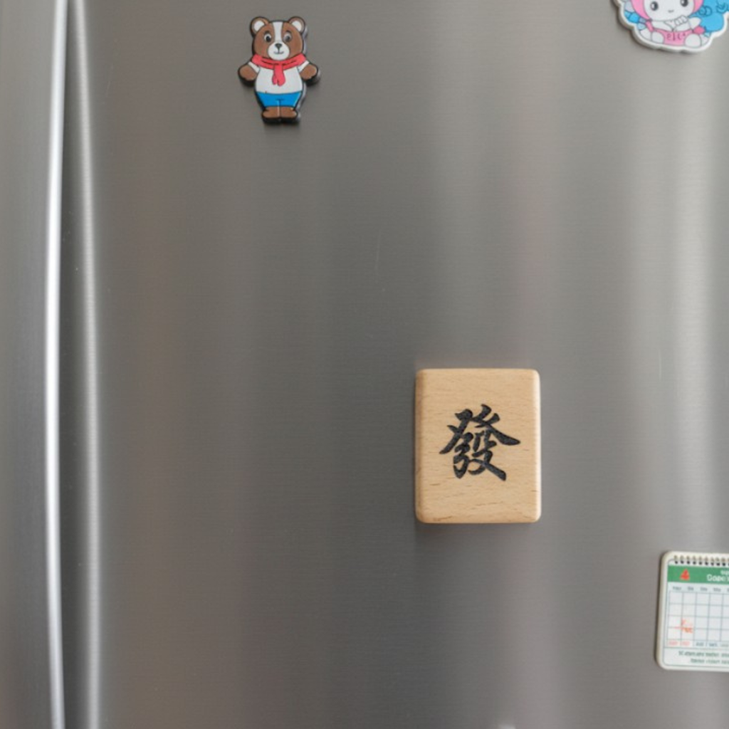 Engraved Chinese Character Get Rich Bottle Opener | Magnet For Fridge