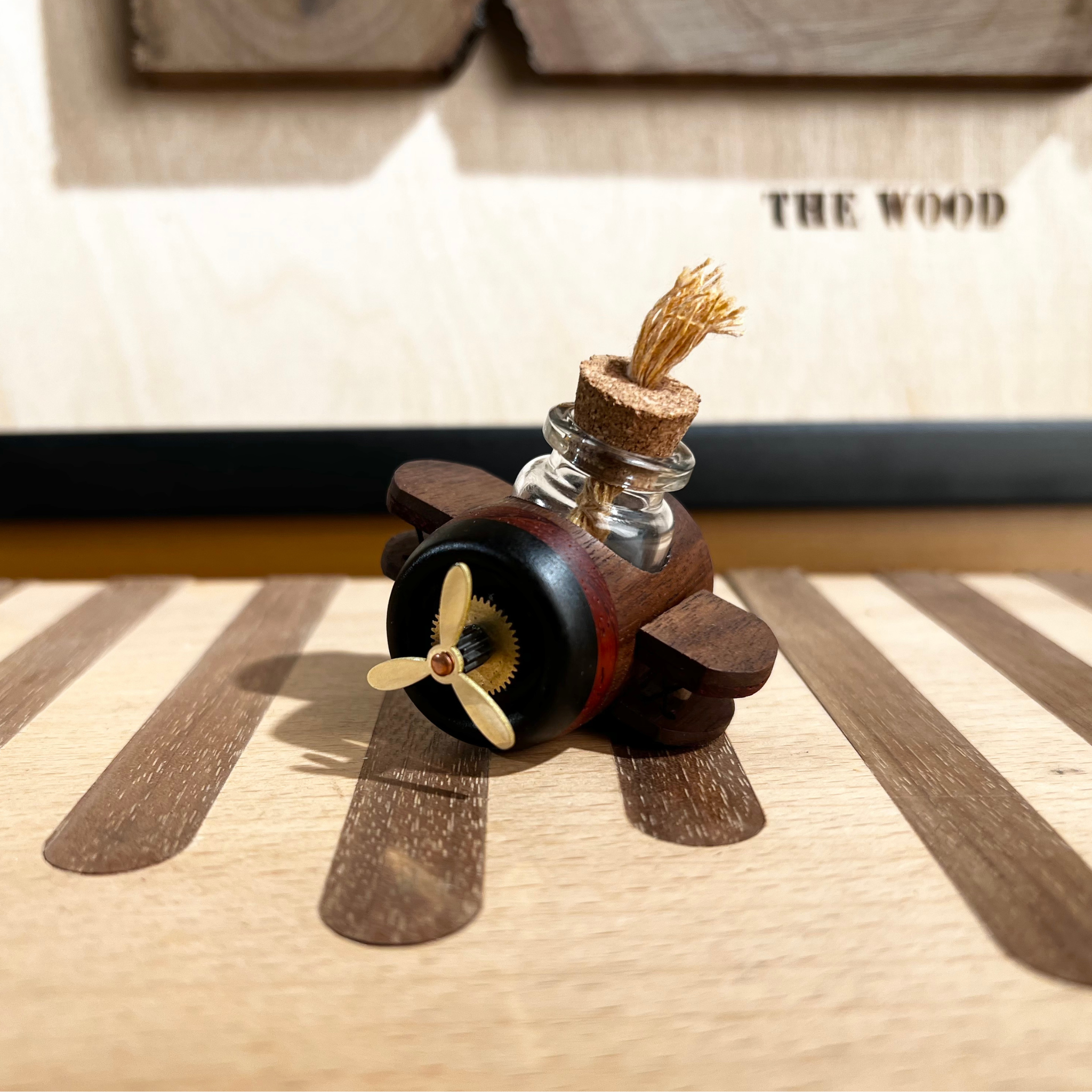 Mini Airplane Wooden Car Essential Oil Diffuser | Cute Car Accessory