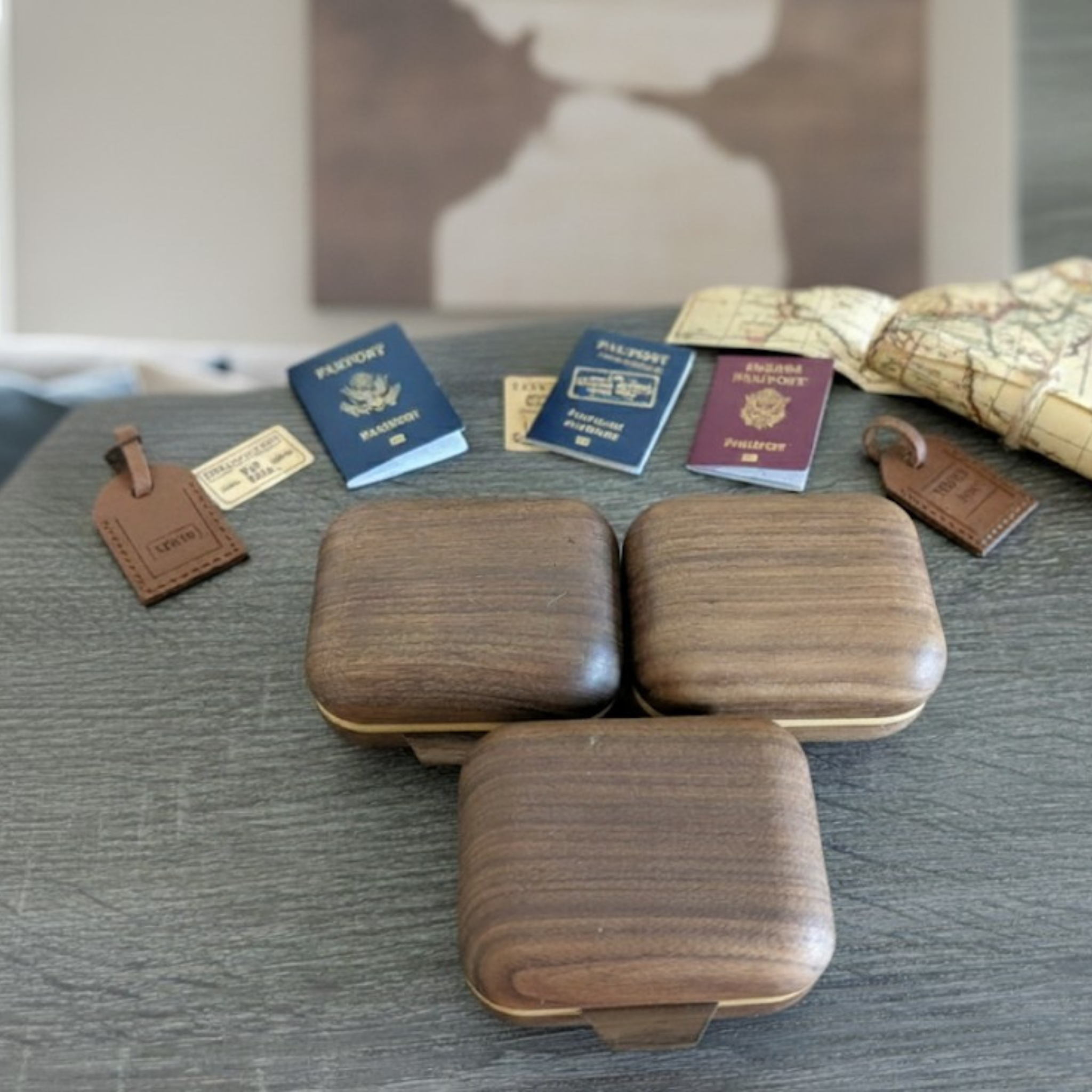 Handmade Wooden Mini Suitcase Jewelry Box | Cute Holiday Gift For Her