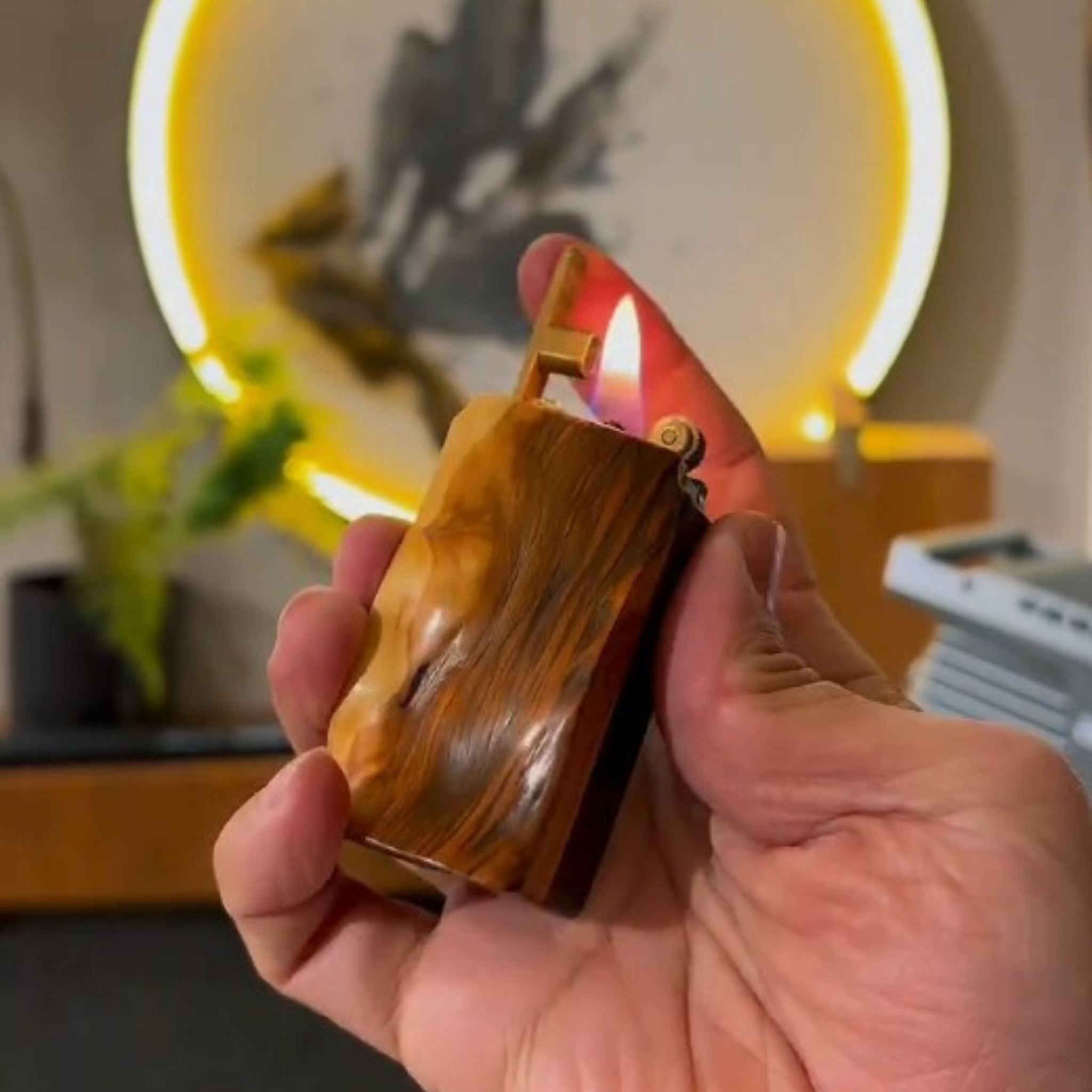 Handmade Wooden Lighter Natural Wood Shape