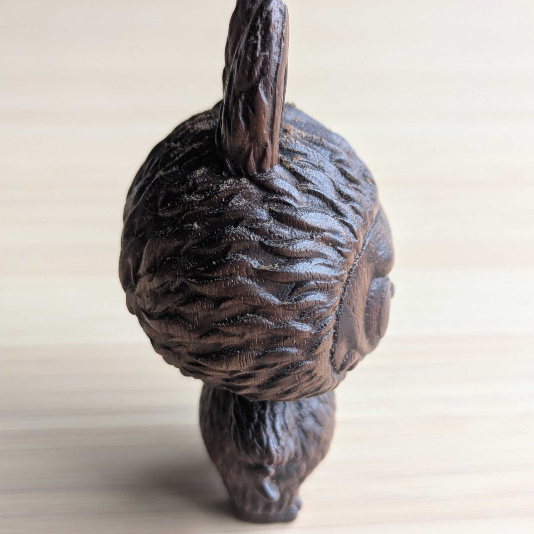 Handmade Wooden Labubu Figurine