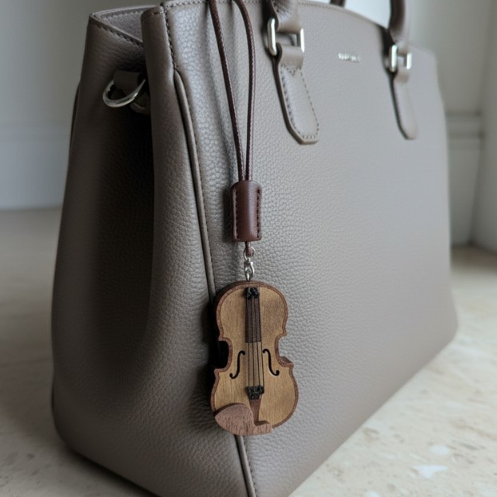 Handmade Wooden Mini Violin Charm | Gift For Music Lover Or Violinist