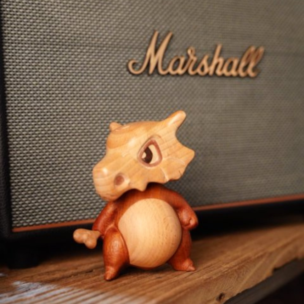 Handmade Wooden Cubone Figurine