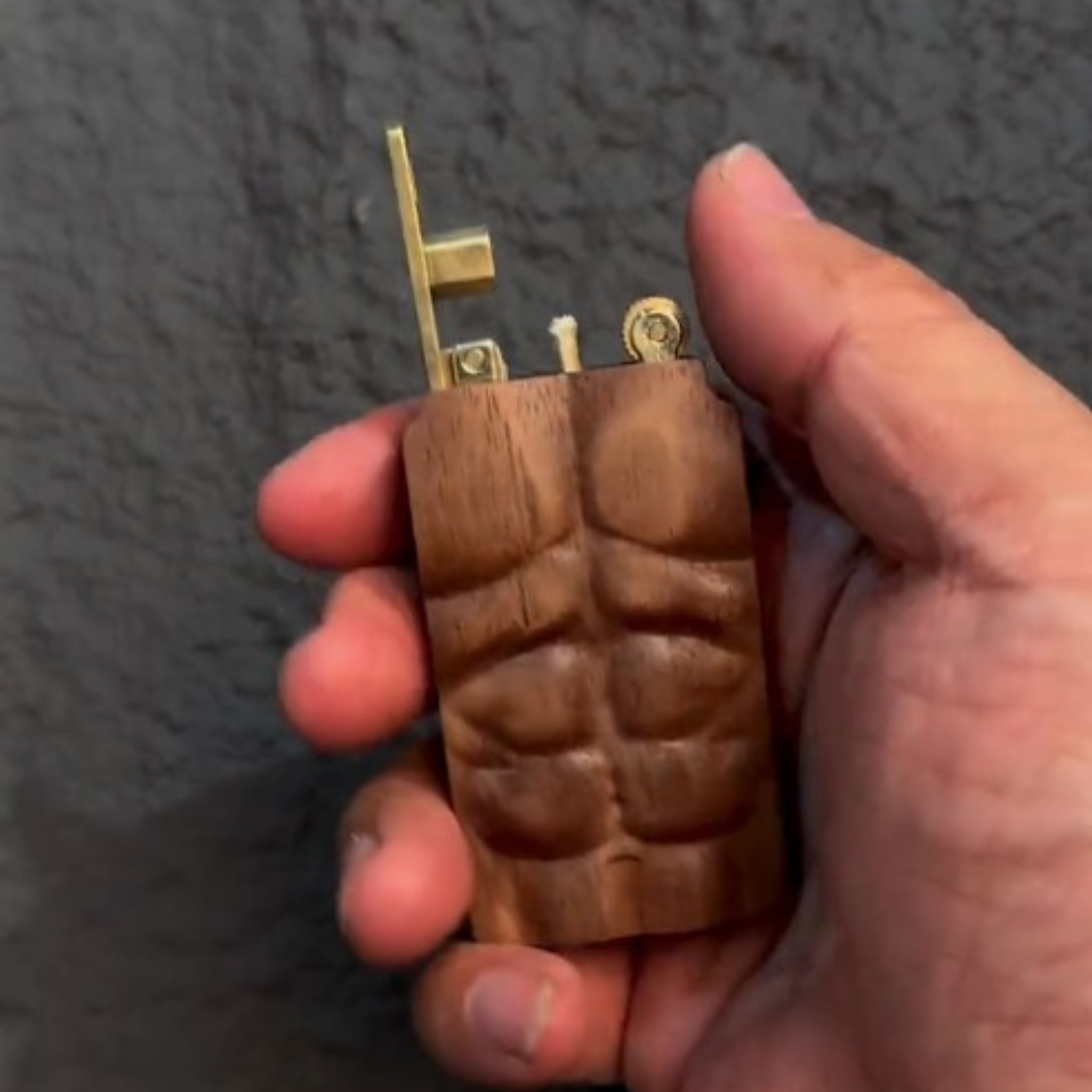 Handcrafted Wooden 6 Pack Abs Lighter