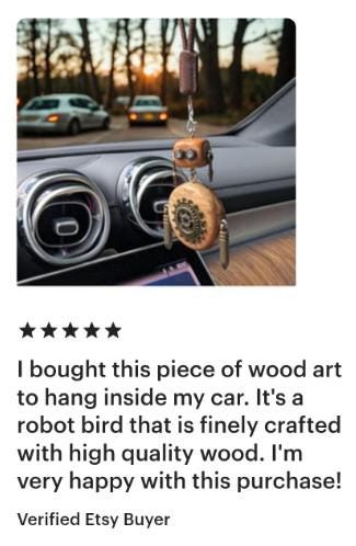 Mechanical Robot Rearview Mirror Accessory | Steampunk Style Bag Charm
