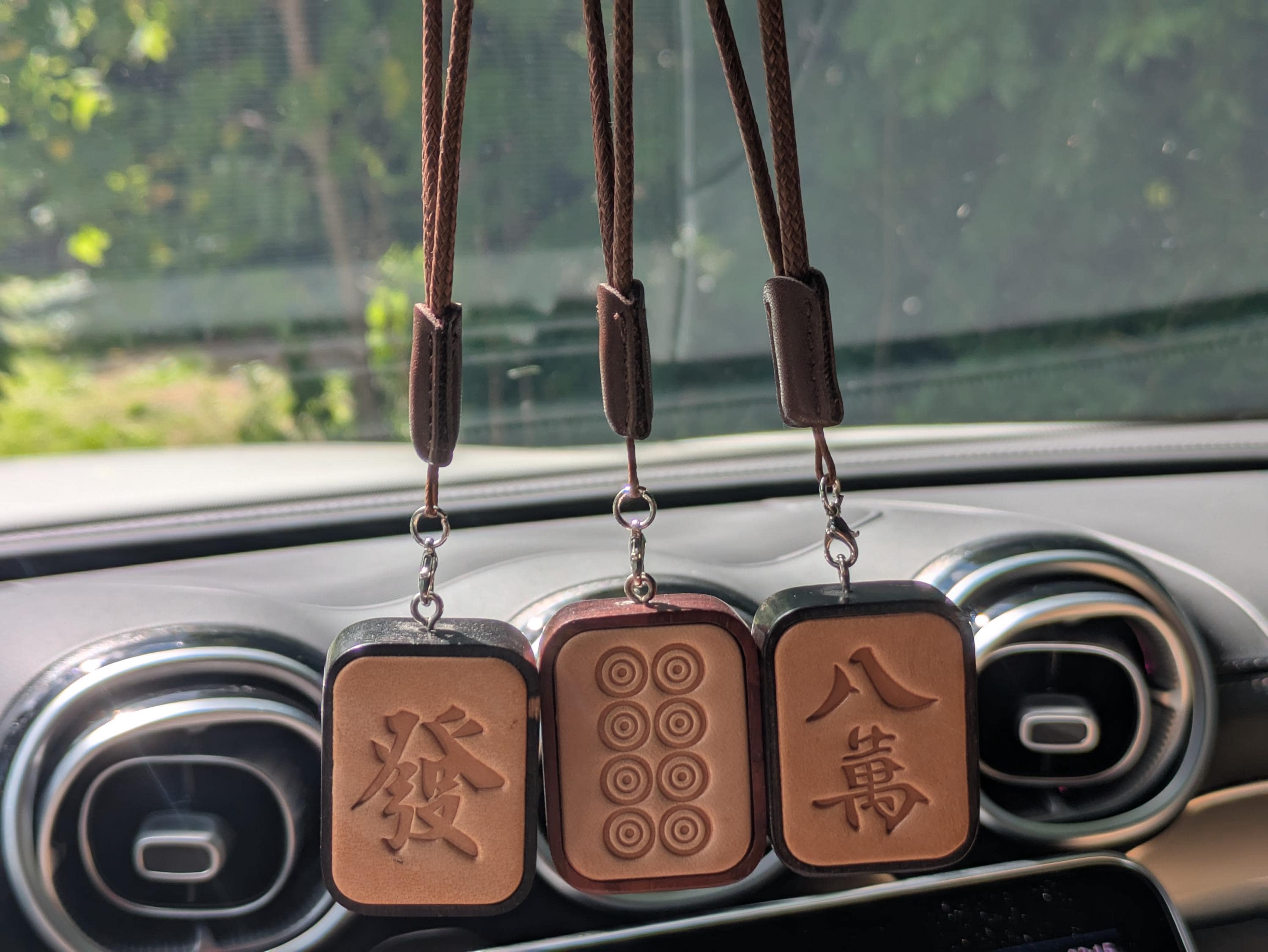 Wooden Mahjong Tile Bag Charm | Unique Wall Decor For Mahjong Lovers