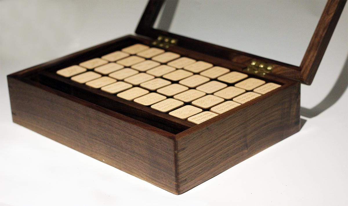 Handmade Wooden Mahjong Set | 144 Tiles Three Suits Characters