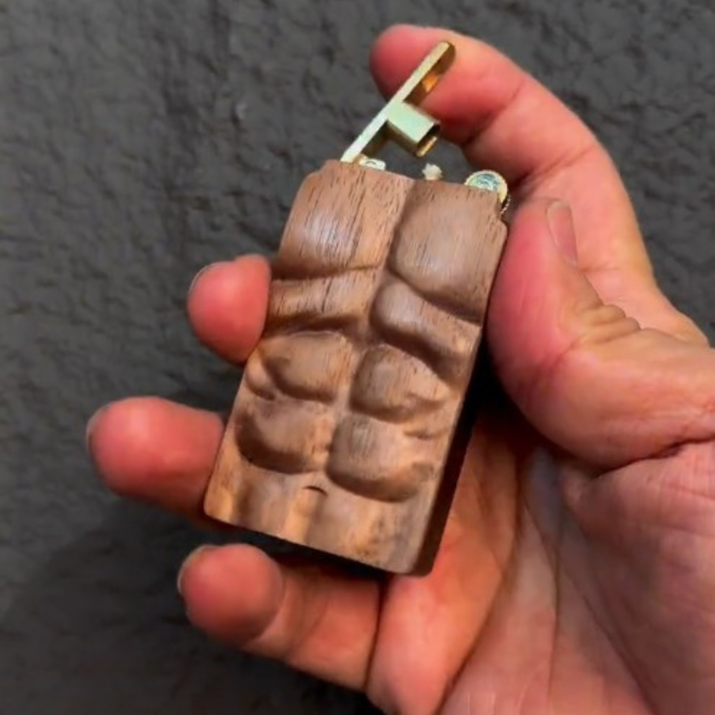 Handcrafted Wooden 6 Pack Abs Lighter