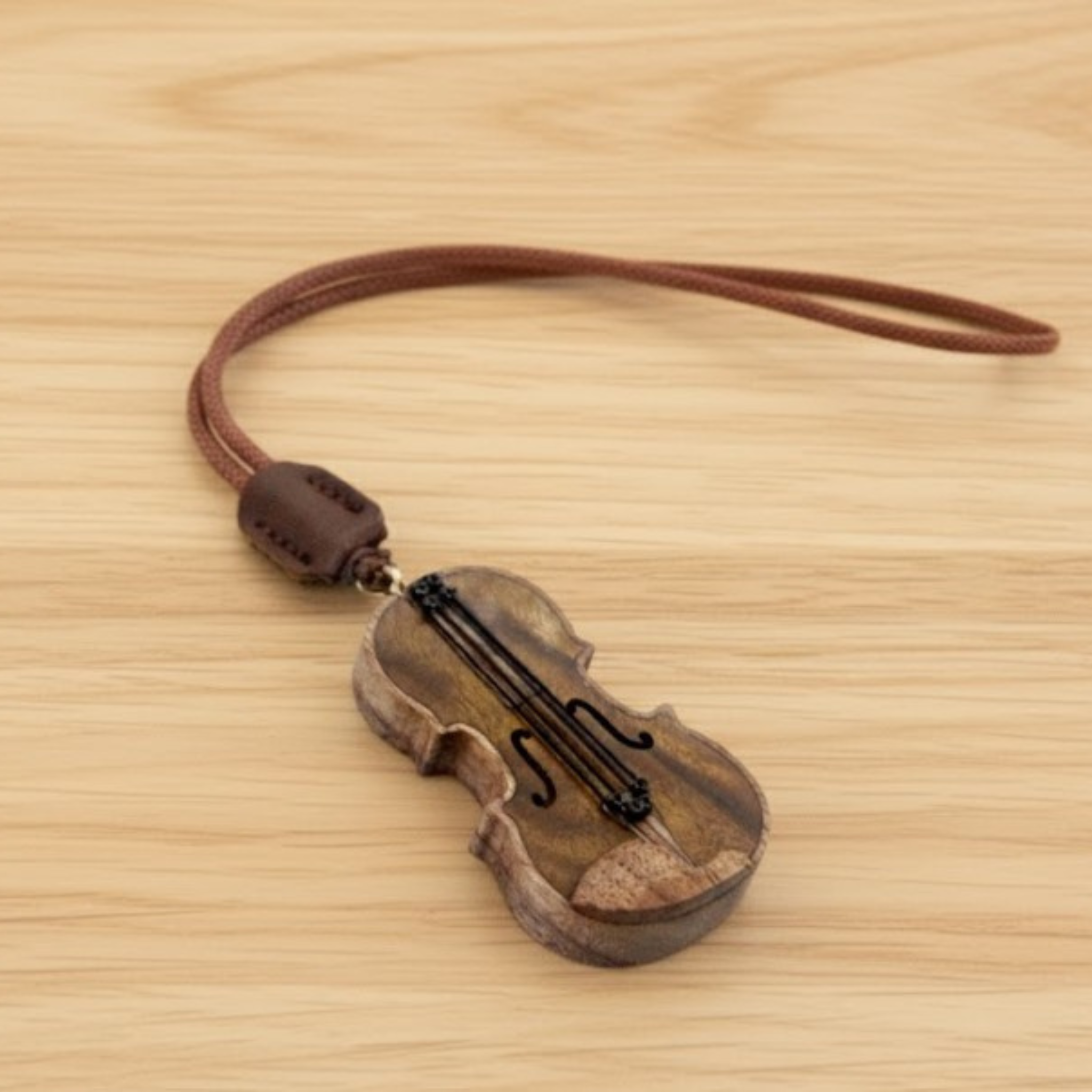 Handmade Wooden Mini Violin Charm | Gift For Music Lover Or Violinist