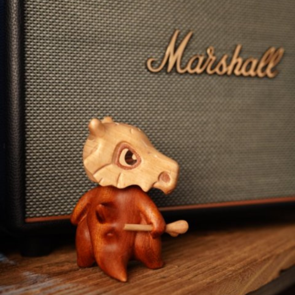 Handmade Wooden Cubone Figurine