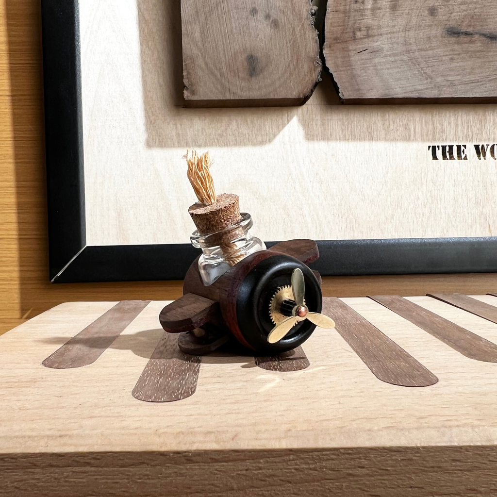 Mini Airplane Wooden Car Essential Oil Diffuser | Cute Car Accessory