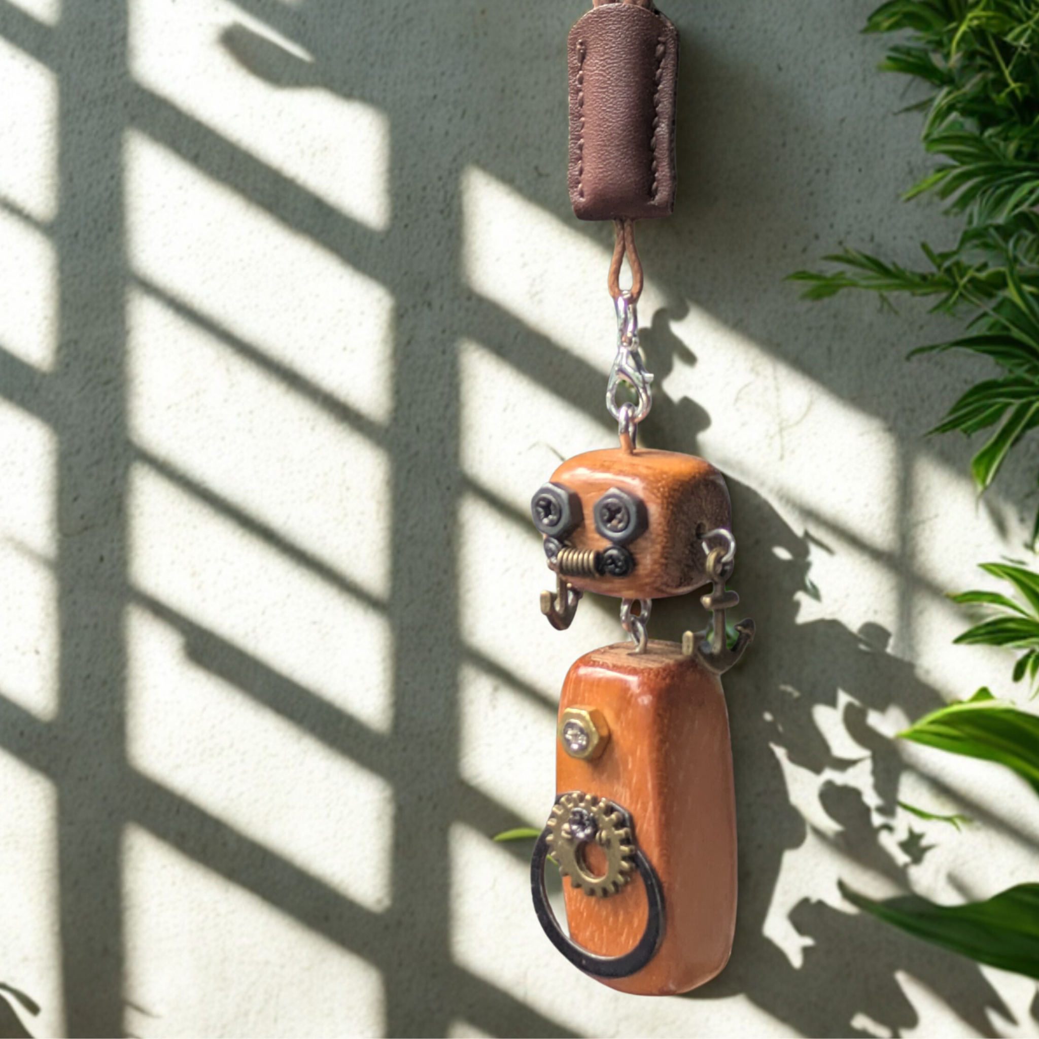 Mechanical Robot Car Rearview Mirror Accessory | Steampunk Style Bag Charm