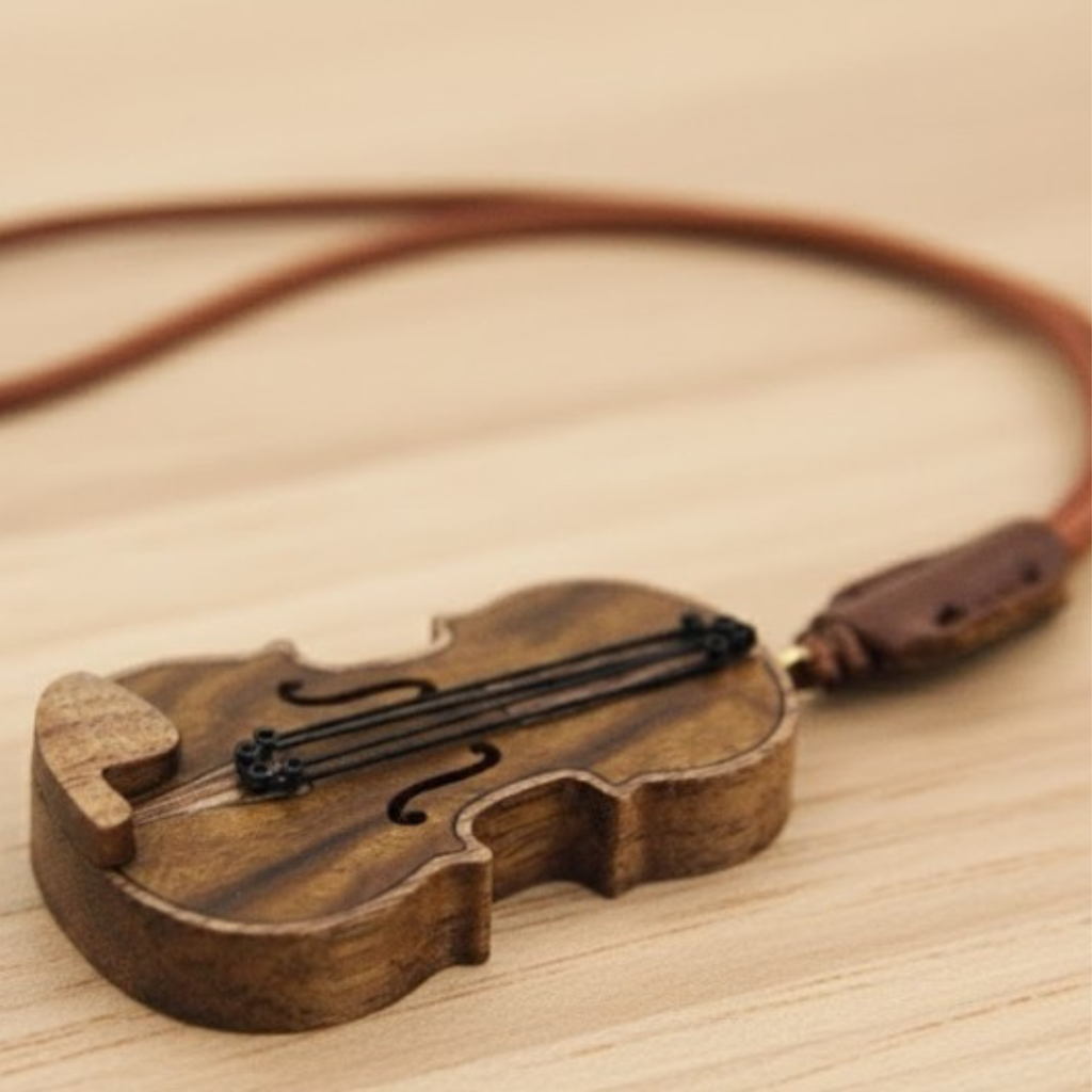 Handmade Wooden Mini Violin Charm | Gift For Music Lover Or Violinist